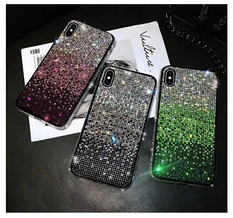 

Luxury Bling Crystal Capa Cases for iPhone 11 Pro Max XS Max XS XR X 6 6s 7 8 Plus Samsung Galaxy Note 10 Plus Diamond Fundas