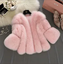 

New style fox fur jacket women's short fashion warm fur jacket