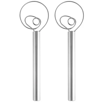 

Stainless Steel Dough Whisk, Dough Blender, Baking Tools, 2 Pack, Silver