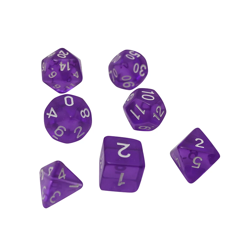 25 цветов 7 шт./лот D4, D6, D8, D10, D10%, D12, D20 красочные аксессуары для настольной игры, DnD, RPG - Цвет: 23