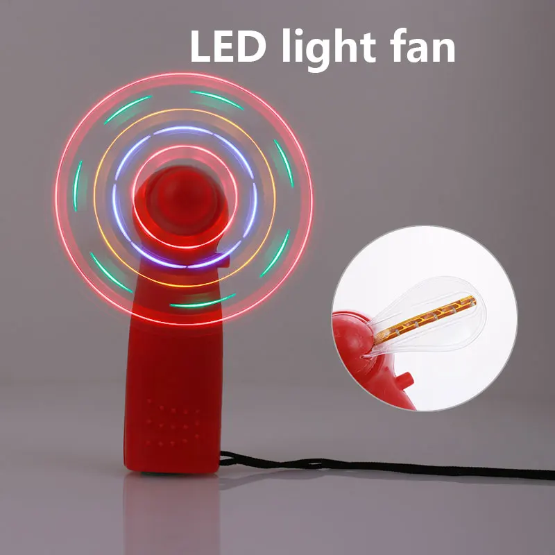 

Air Cooling Photo Props Outdoor LED Fan Mini Fan Portable Hand-Held Fan Dazzle Light Summer Toy Breeze Luminous Gift Camping