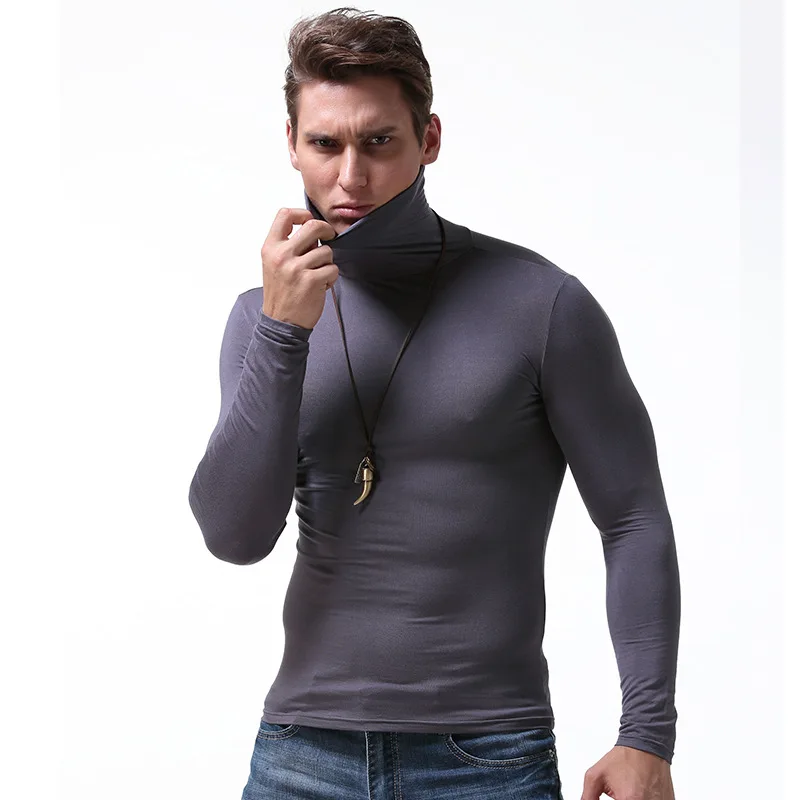 IEMUH новое зимнее Термобелье Топ для мужчин быстросохнущее антимикробное эластичное мужское термобелье мужское теплое кальсоны для мужчин подарок - Цвет: Темно-серый