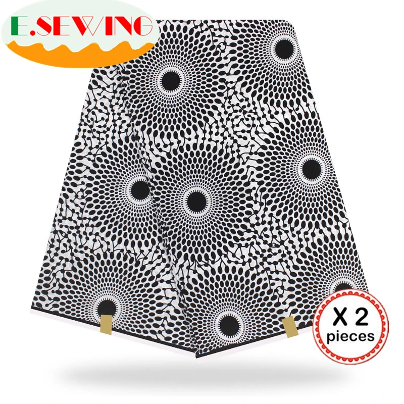 Африканская восковая ткань с принтом Анкара для шитья Анкара африканская ткань 12 ярдов нигерийская хлопковая ткань Гана для платья 9027