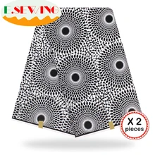 Африканская восковая ткань с принтом Анкара для шитья Анкара африканская ткань 12 ярдов нигерийская хлопковая ткань Гана для платья 9027