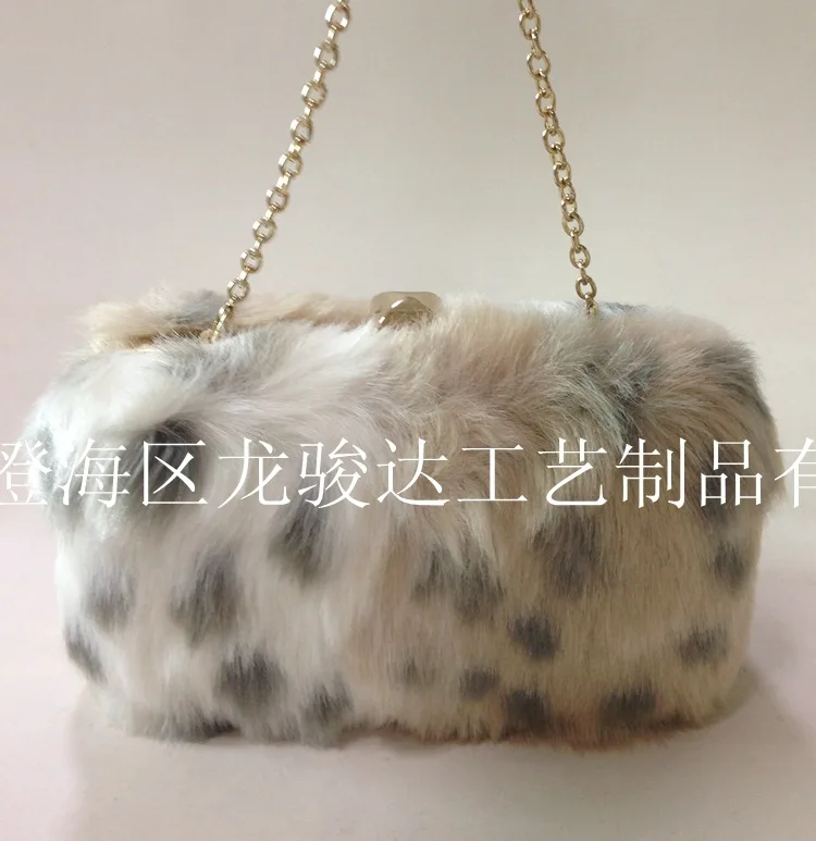 

Pi cao bao 3 Diamond Or above Polyester Cotton Leopord Pattern Furry Material Document Bag Autumn And Winter Special Offer Speci