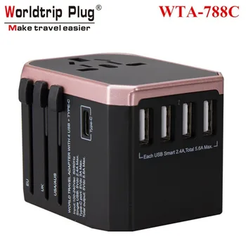 

Worldtrip Plug WTA-788C Multi-country Applicable Converter Travel Conversion Plug 5.6A Plug USB Charging Conversion Plug