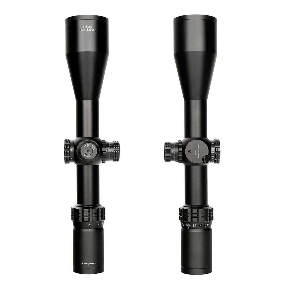 Ohhunt тонкий край 3-18X50 SF тактические оптические прицелы Mil точка стекло травление сетка с стопор башни сброс Охота прицел