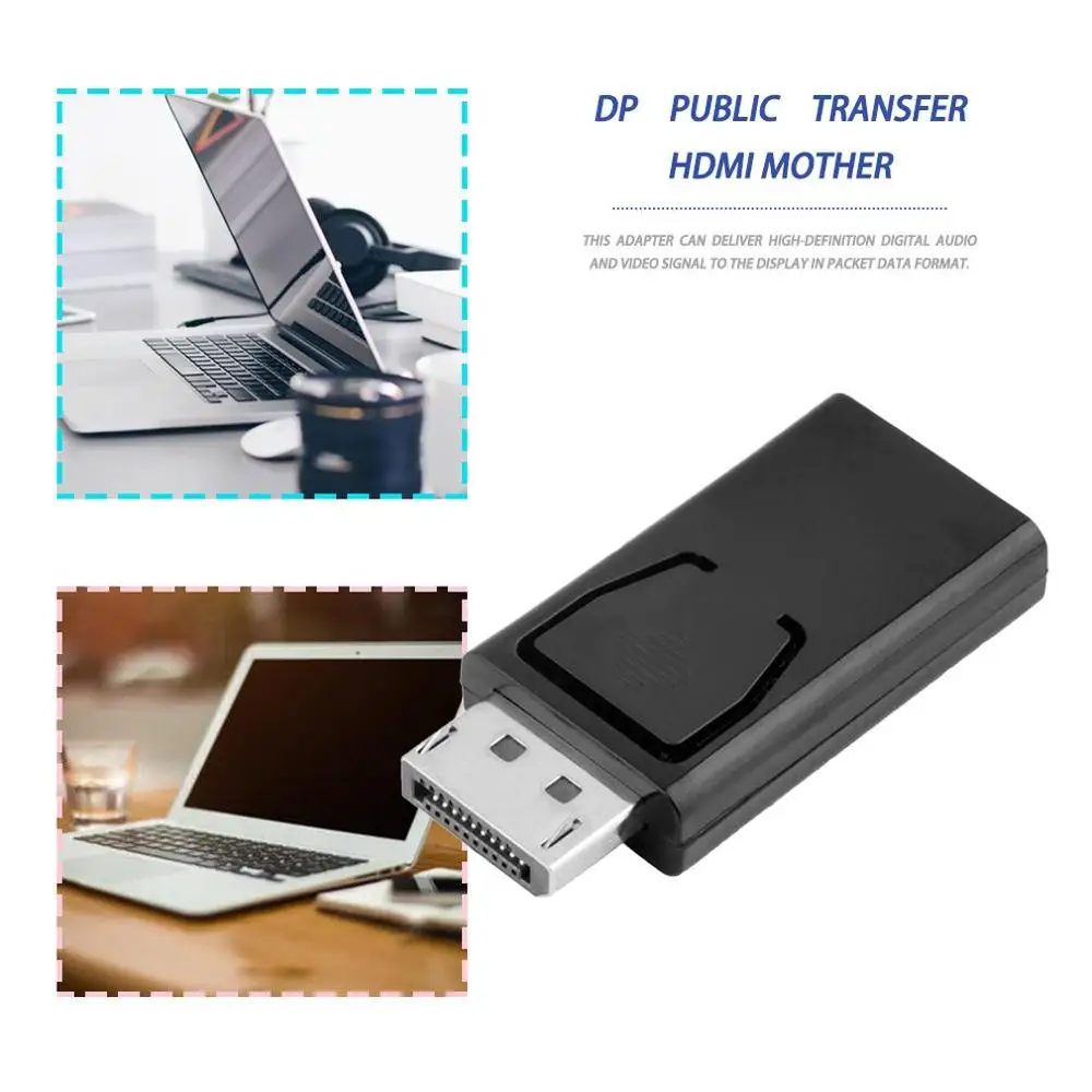 

DP to HDMI Adapter DisplayPort to HDMI Display Port Male Female Converter Cable Adapter Video Audio Connector for HDTV PC