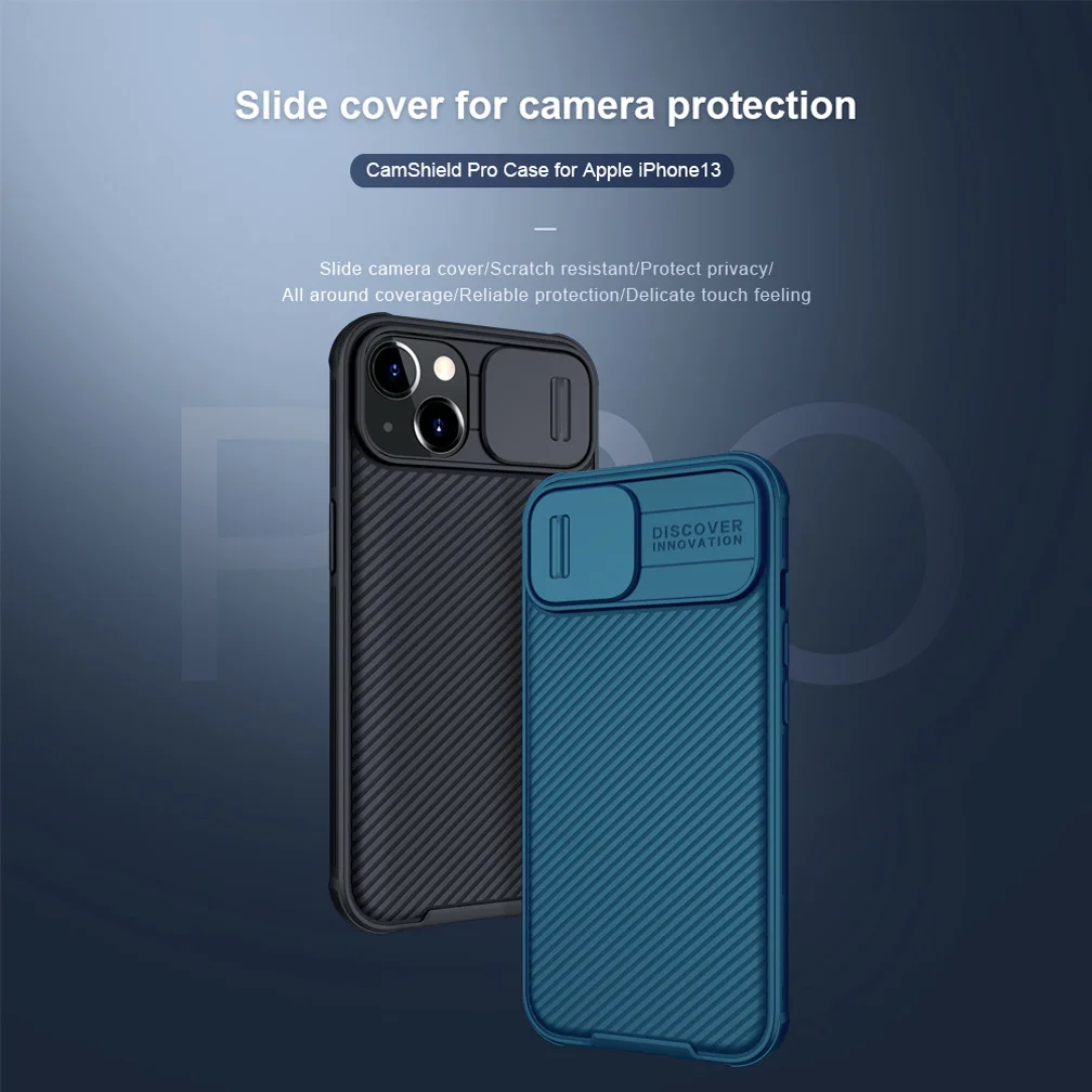 For iPhone 13 13 Pro Max Case Nillkin CamShield Pro Anti-fall Slide Lens Protection Cases For iPhone 13 mini Camera Back Cover