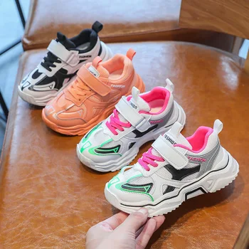 

Spring Kids Sports Shoes Girls Casual Sneakers Children Shoes Boys Fashion girl trainers Soft Mesh Brand run Sneakers size 26-36