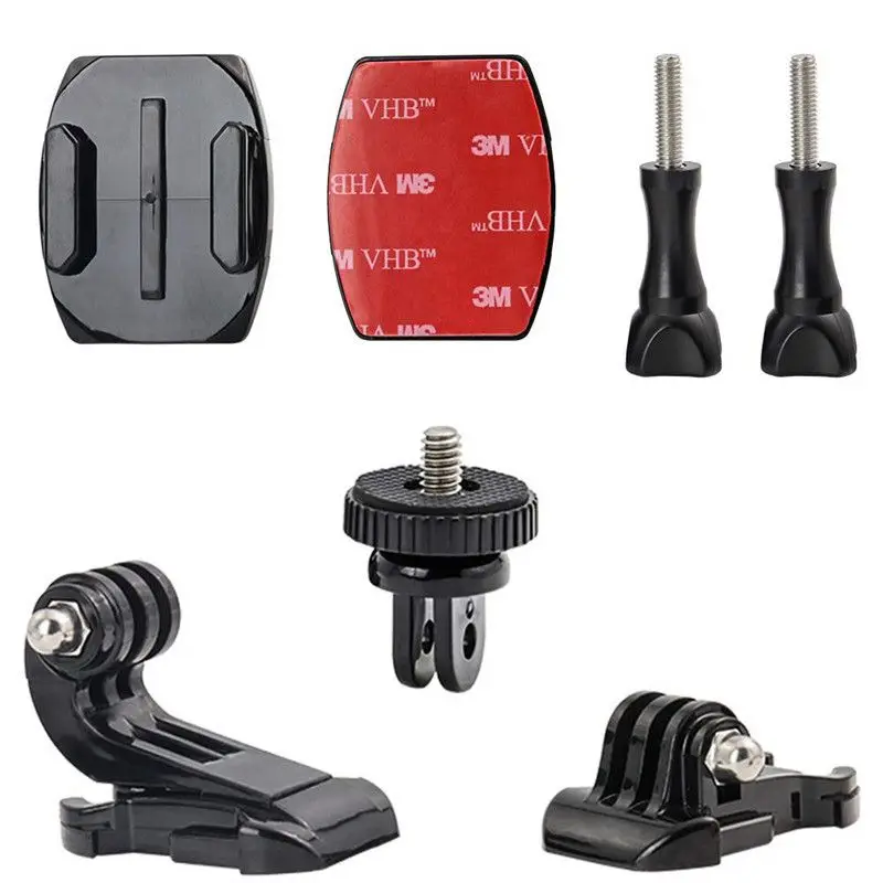 

For Gopro Accessories Front helmet accessory set with J-shaped buckle Mounting base for GoPro Hero 4 5 6 7 xiaomi Yi Kits