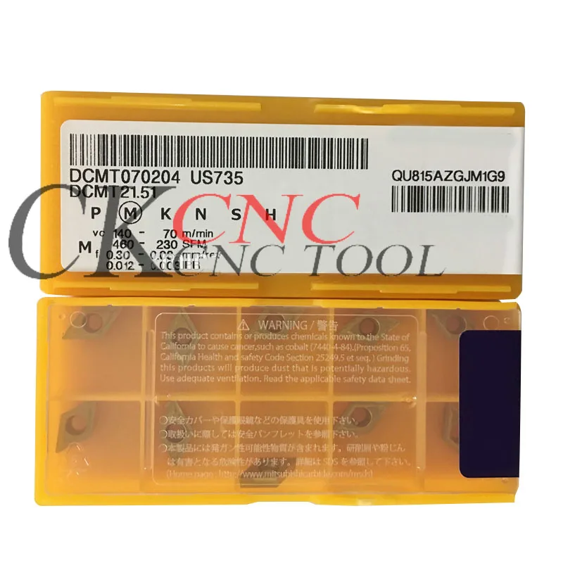 DCMT070204 US735 DCMT070204 UE6020 DCMT070204 VP15TF ЧПУ твердосплавные вставки внутренний токарный инструмент станок с ЧПУ Режущий инструмент