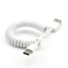 1,2 m type C кабель Разъем зарядное устройство адаптер штепсельная Вилка USB C Синхронизация данных спиральный для Android прочный