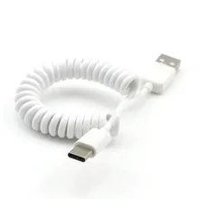1.2m Type C Cable Connector Charger Adapter Plug Accessories USB C Data Sync Coiled For Android Durable