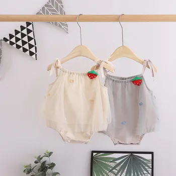 

Infant Girl Romper StrawBerry Newborn Baby Clothes Girl Jumpsuit Summer Lace Princess Baby Jumpsuit Toddler Baby Sunsuit Overall