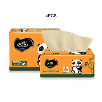 

2020 HOT SALE 4 Bags Of Tissue Paper Thick Natural Wood Paper Towels Skin-Friendly For Baby Mother For Family Restaurant