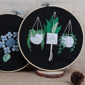 

Plant Collections Handcraft Embroidery Needlework Kits DIY Retro Cross Stitch Materials Package Embroidered Flowers Accessories