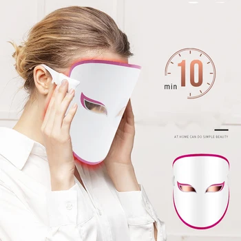 

LED Therapy Mask Light Photon Skin Rejuvenation 3 Colors 32 LED Lights Beauty Instrument Anti-acne Lighten Wrinkle Whiten Device