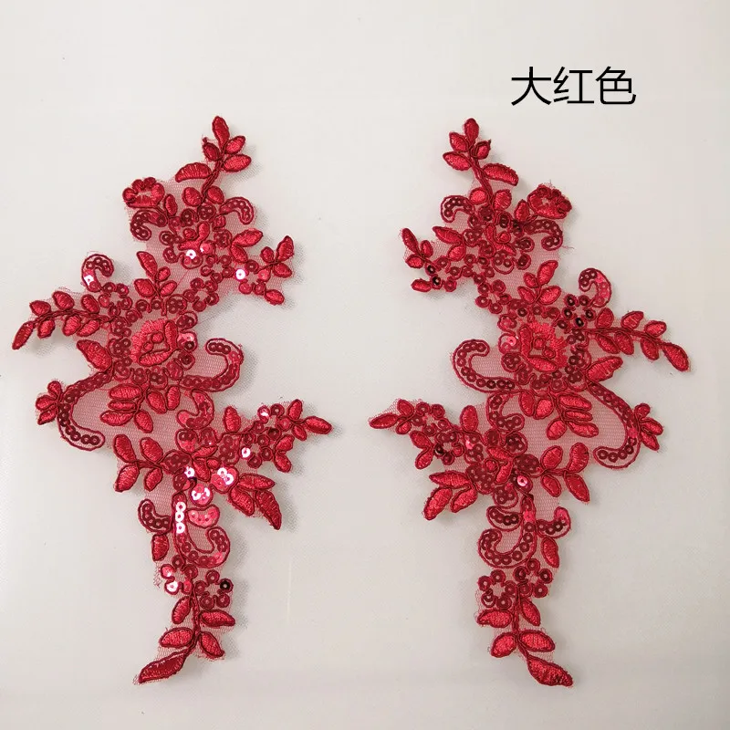 10 шт./лот автомобильная пара костей цветок блестки Кружевная аппликация