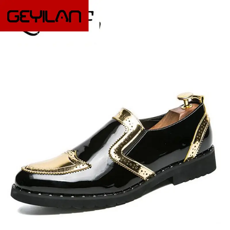 

2018 new Comfortable Mixed Colors dress leather shoes patchwork fashion Wedding Shoes Business men Casual shoes CC-060