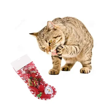 

Christmas Pets Cat Sock Packing Toy Festive Puppy Stocking Variety Pack Toy Dog Squeaky Plush Toys