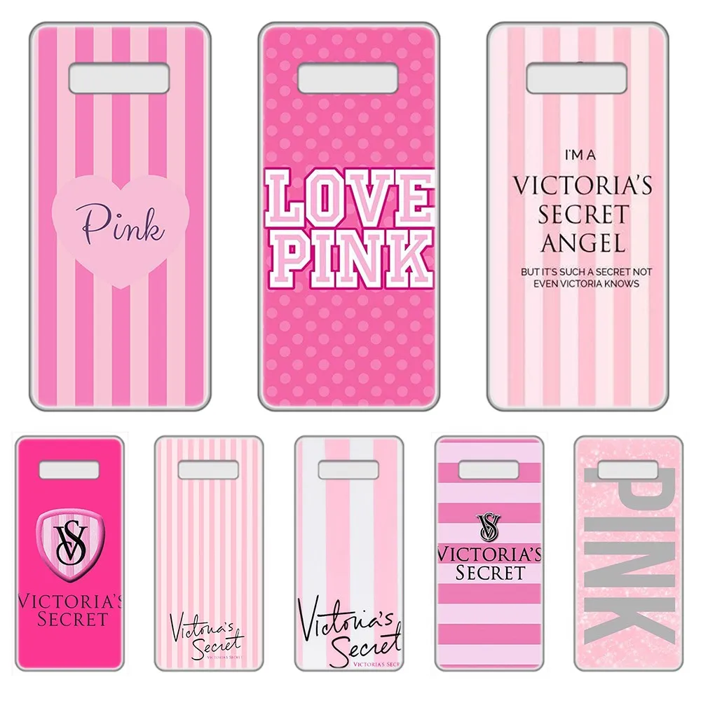 

Victoria luxurious Pink Sexy Transparent Phone Case For SamSung Galaxy S 7 8 9 10 11 20 a 20e 50 51 70 71 Plus Edge Ultra
