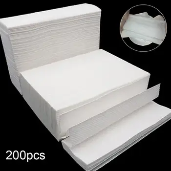 

200 Sheets Disposable Natural Wood Pulp Thickened Napkin Paper Toilet Tissues Bathroom Disposable Durable Home Garden