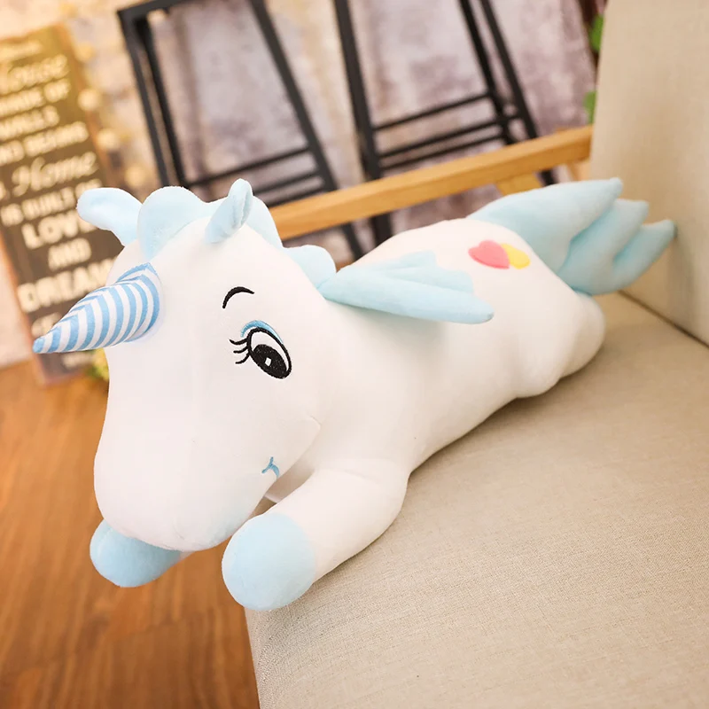 Белый Unicorn Stuffed Plush Animals Toy Soft Plush Toys Cotton Kids Girl Gift Sofa Pillow cushion Baby Sleep Partner Playmate - Цвет: Белый