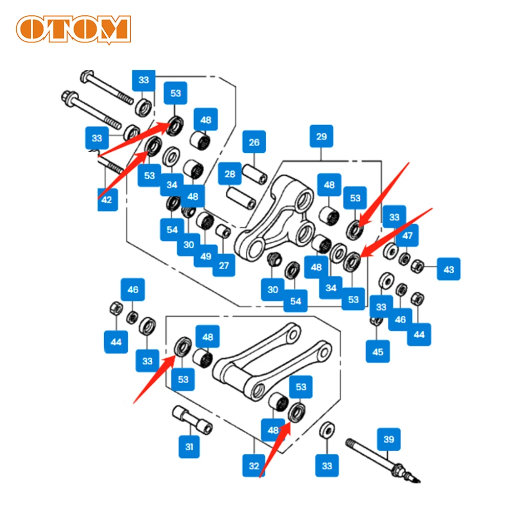 OTOM Motorcycle Arm Sub Assy Cushion Rear Shock Linkage