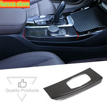 

Real carbon fiber car center Multimedia knob Panel cover beautician for BMW X3 X4 G01 G02 -2020 left hand driver Interior