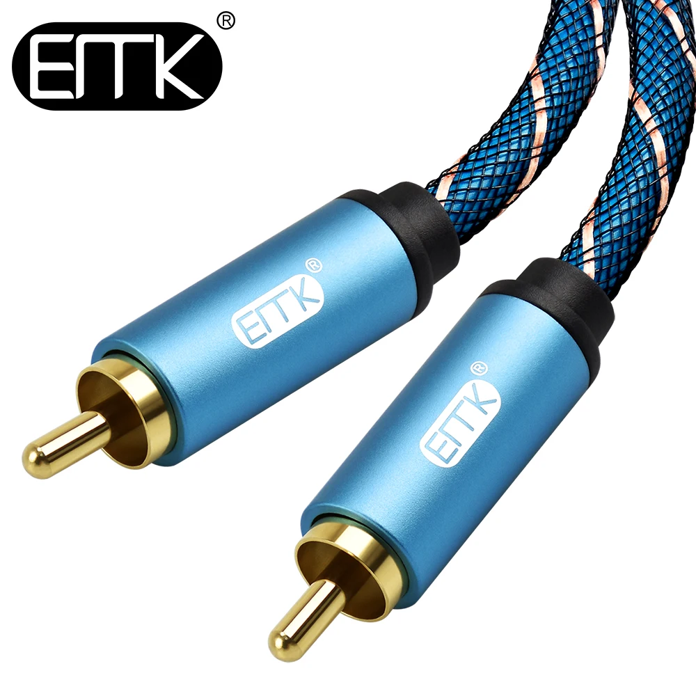 Коаксиальный кабель EMK RCA штекер 1 м 2 5 3 Hifi стерео для усилителя динамика кабеля