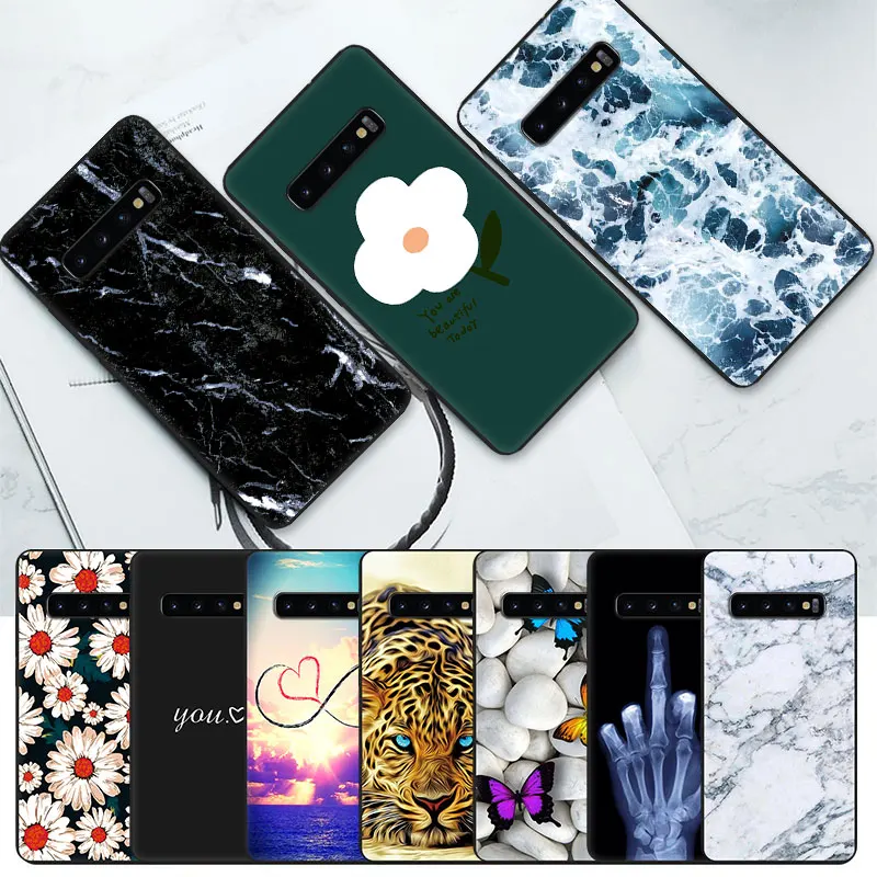 Чехол для S10e G970 гелевые мягкие чехлы телефонов Samsung S10 Plus G975 задняя крышка тонкий