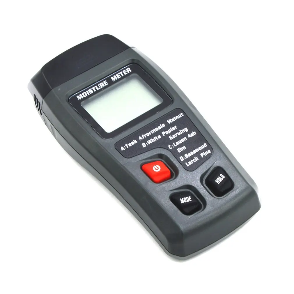 Цифровой ЖК-дисплей измеритель влажности древесины+/-0.5% точность 2 Pin измеритель влажности Портативный тестер/детектор влажности сенсорный гигрометр