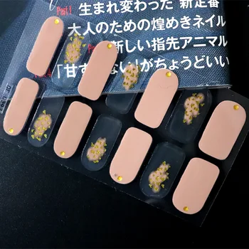 

14tips Full Cover Nail Art Stickers Summer Style Colorful Wraps DIY Decals Plain Stickers Self Adhesive Nail Sticker Waterproof