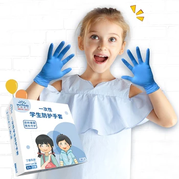 

20Pcs/Box Household Disposable Latex Glove For Boys Girls Small Size Anti Pollution Thickened Nitrile Schooling Gloves Children