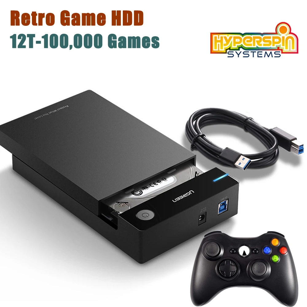 Внешний жесткий диск 12 ТБ для ПК с 100000 + играми эмуляторов PS/PS3/PS2/WII/PS1/N64/SS |