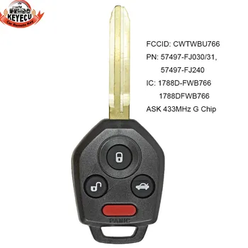 

KEYECU Replacement Remote Key Keyless Fob ASK 433MHz G Chip for Subaru XV Crosstrek STI WRX Impreza Forester FCCID : CWTWBU766