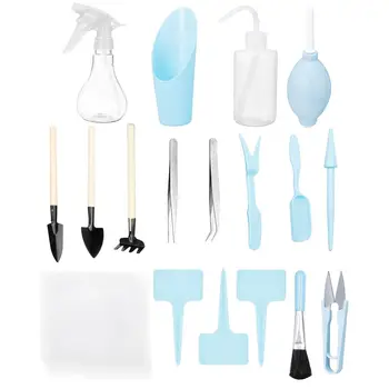 

16PCS Gardening Tool Set Multifunction Manual Transplanting Succulent Planting Kits Bonsai Miniature Garden Hand Tools Set