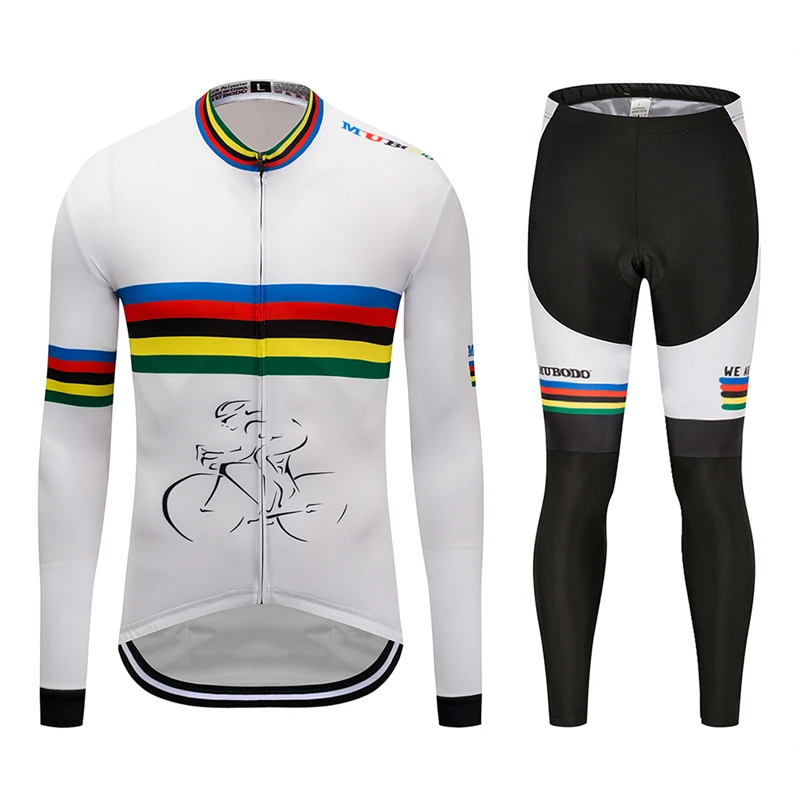 

Ropa ciclismo Brand 2019 Spring Autumn Long Cycling Clothes Men's Jersey Suit Outdoor Riding Bike MTB Clothing Bib Pants Set