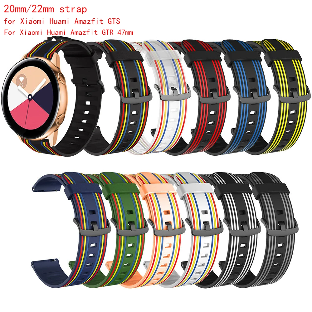 

Ремешок для часов amazifit BiP, Huawei, спортивный браслет для Samsung Galaxy watch 42 мм, 46 мм, S3, 20 мм, 22 мм