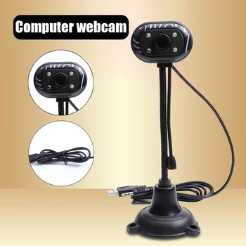 

USB 2.0 HD LED Web Camera with Microphone 480p Webcam for Computer PC Laptop Desktop DJA88