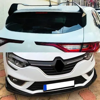

For Renault Megane 4 Spoiler Hatchback RS Spoiler Unpainted + Front Bumper Attachment 2016 +