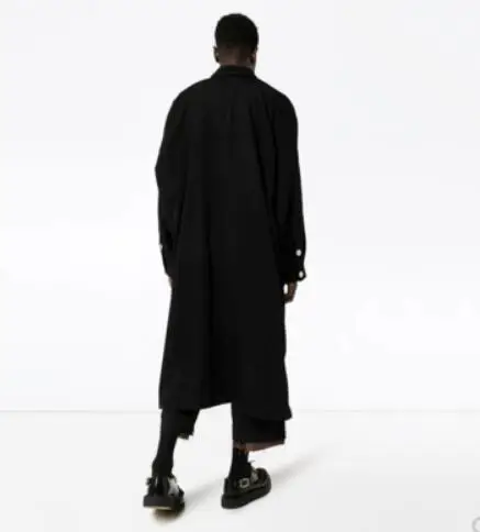 S-5XL,, новая мужская одежда, модная Gd hairstylist свободная длинная рубашка, рубашка выше колена, на заказ размера плюс, Повседневная рубашка, костюмы