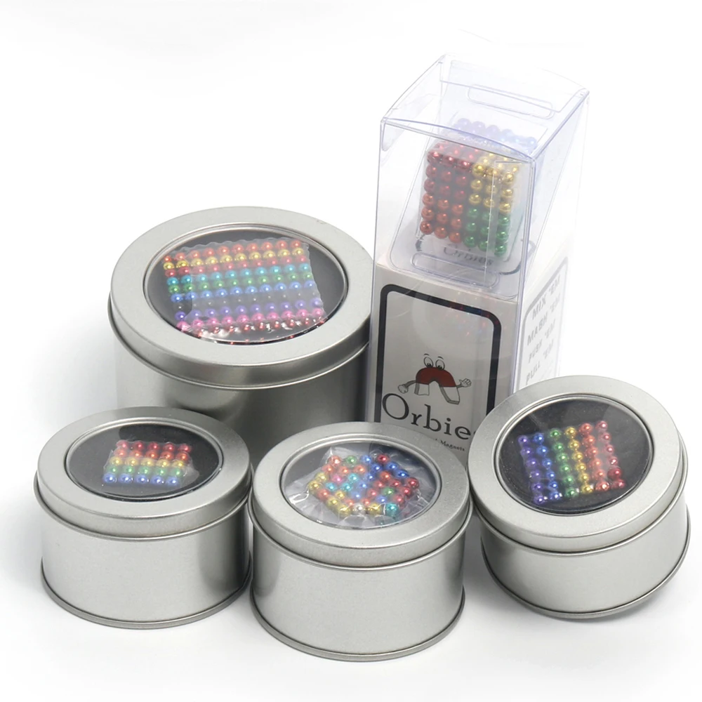 

1000pcs Buckyballs 5x5x5mm Neodymium Magnets ball Toys Super Strong Circular Cube Decompression Cubes Magnetic Block for kids