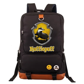 

Ho tHufflepuff Slytherin Gryffindor Boy Girl School bag Women Bagpack Teenagers Schoolbags Canvas Men Student Backpack Packsack