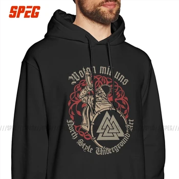 

Awesome Hoodie Men's Viking North Style Wotan Mit Uns Cotton Sweatshirt Design Hoodie Shirt