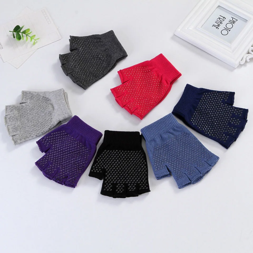 

Yoga Sports Gloves for Women Men Gym Fitness Non Slip Training Workout Bodybuilding Half Finger Hand Protector Sports Hand Guard