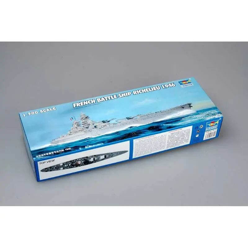 Trumpeter 05751 1/700 французский линкор Richelieu (1946)-набор моделей | Игрушки и хобби