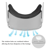 For Oculus Quest 2 Quest2 Silicone Case Cover Accessories Smart 3D Virtual Reality VR Glasses Headset Helmet Skin Protection Set - Image 3