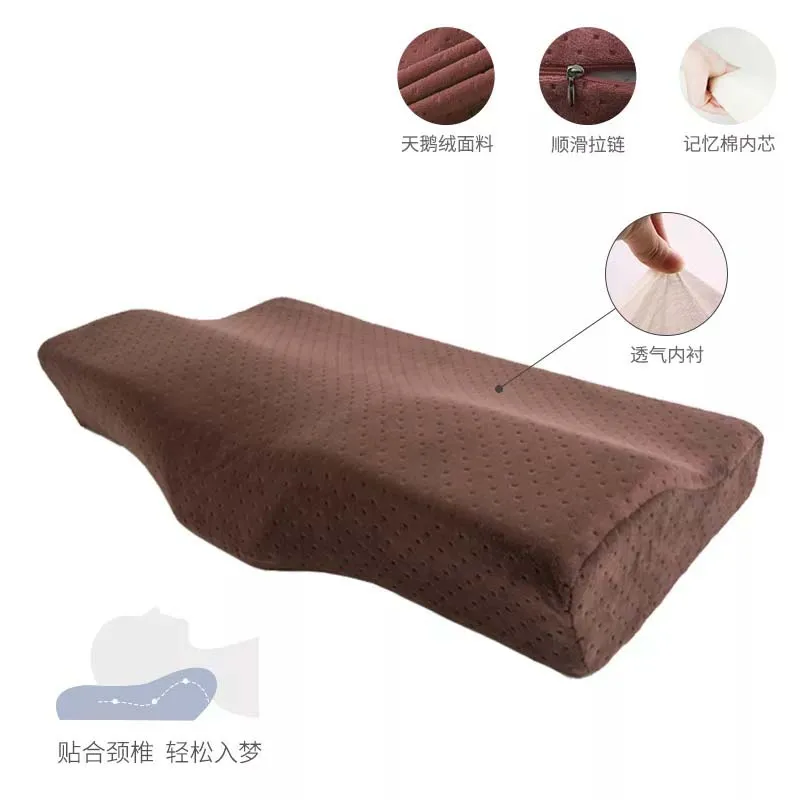 Memory Foam защитная подушка для шеи медленный отскок пены памяти подушка-бабочка здоровье шейки лето дышащая